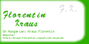 florentin kraus business card